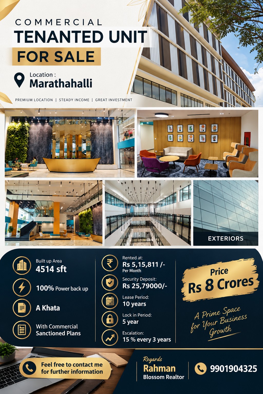 Commercial Tenanted Unit for Sale - Marathahalli – photo 1