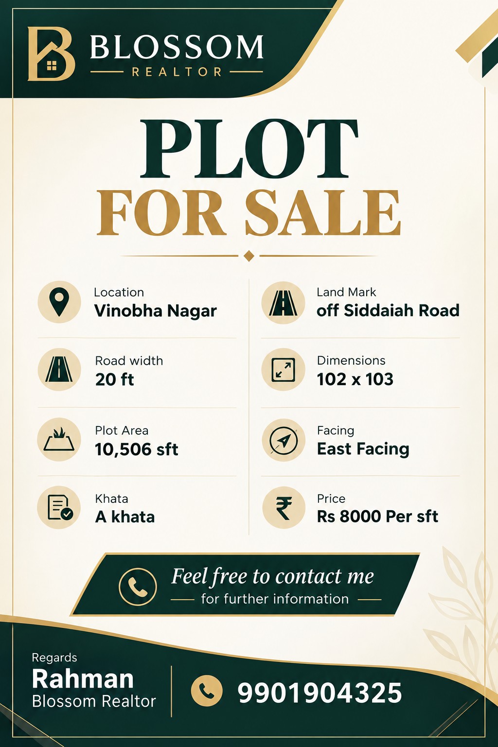 Plot for Sale - Vinobha Nagar – photo 1